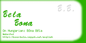 bela bona business card
